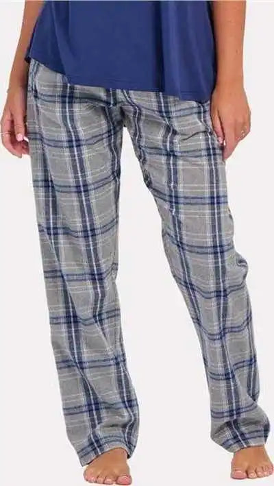 Boxercraft Bw6620 Women’s Haley Flannel Pants Oxford Heather Navy Kingston