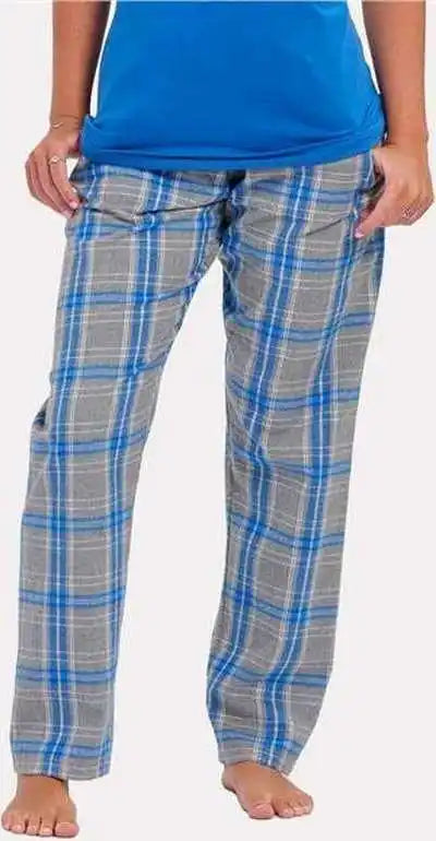 Boxercraft Bw6620 Women’s Haley Flannel Pants - Oxford Heather Royal Kingston