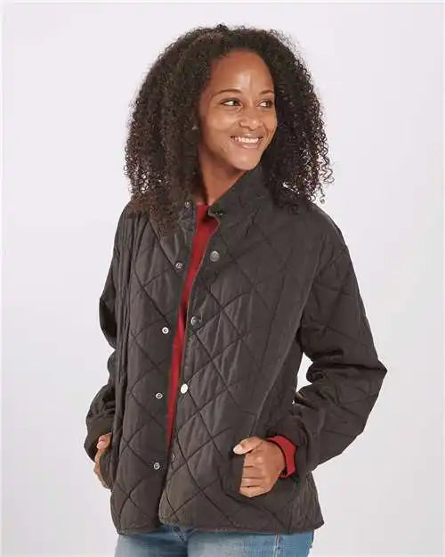 Boxercraft Bw8102 Women’s Quilted Market Jacket - Black