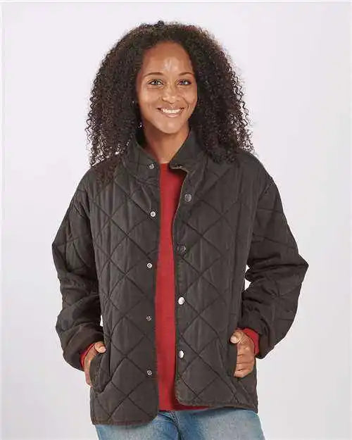 Boxercraft Bw8102 Women’s Quilted Market Jacket Black