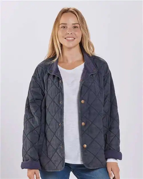 Boxercraft Bw8102 Women’s Quilted Market Jacket - Navy