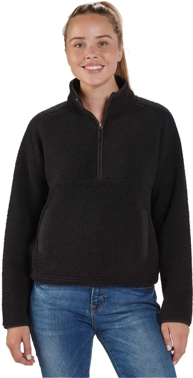 Boxercraft Bw8501 Women’s Everest Half Zip Pullover Black
