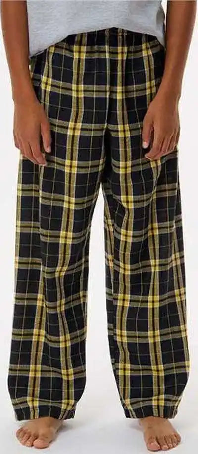 Boxercraft By6624 Youth Flannel Pants Black Gold