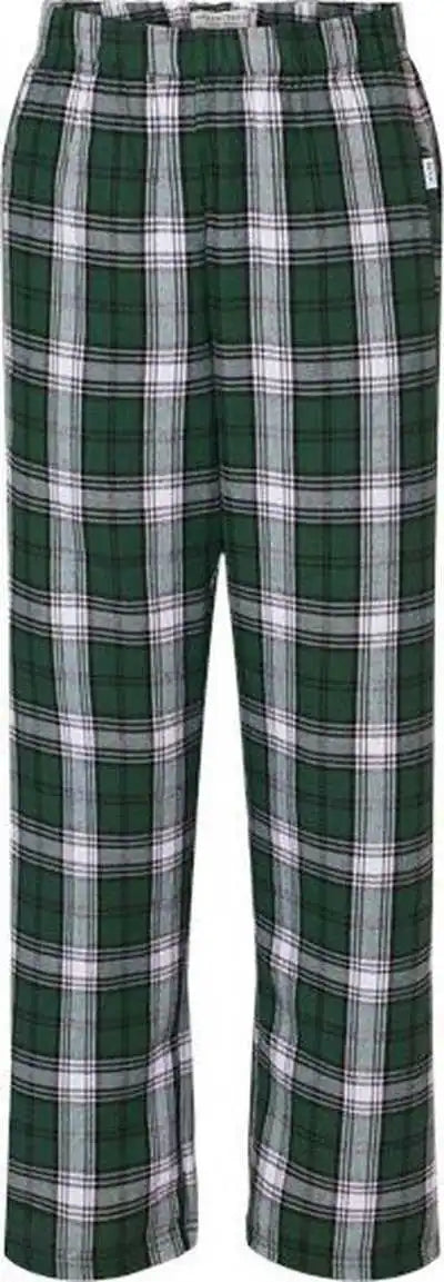 Boxercraft By6624 Youth Flannel Pants - Green White