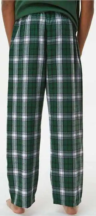 Boxercraft By6624 Youth Flannel Pants - Green White