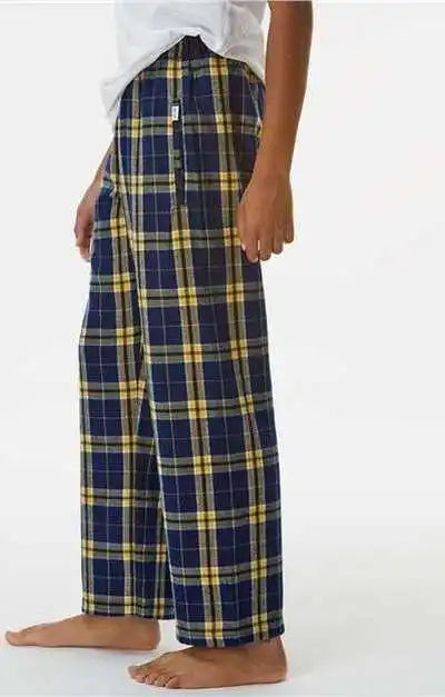 Boxercraft By6624 Youth Flannel Pants - Navy Gold