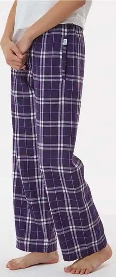 Boxercraft By6624 Youth Flannel Pants - Purple White