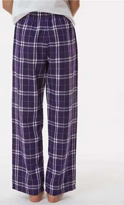 Boxercraft By6624 Youth Flannel Pants - Purple White