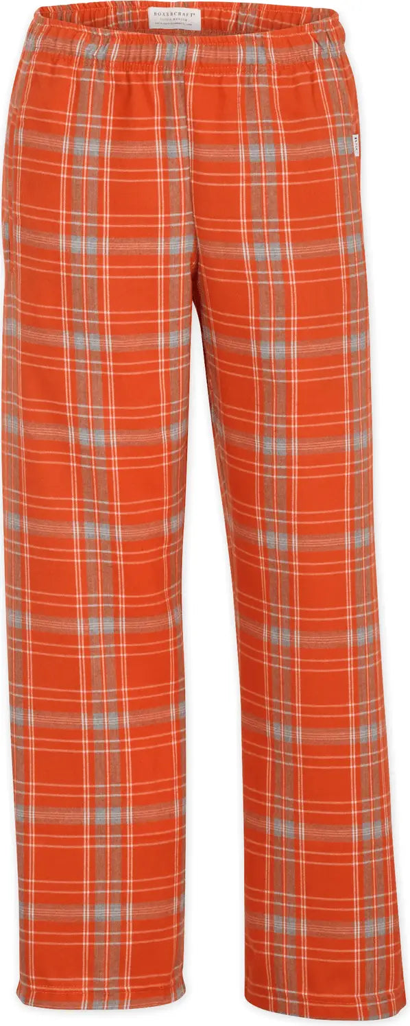 Boxercraft By6624 Youth Poly Flannel Pant - Burnt Orange Kingston - s