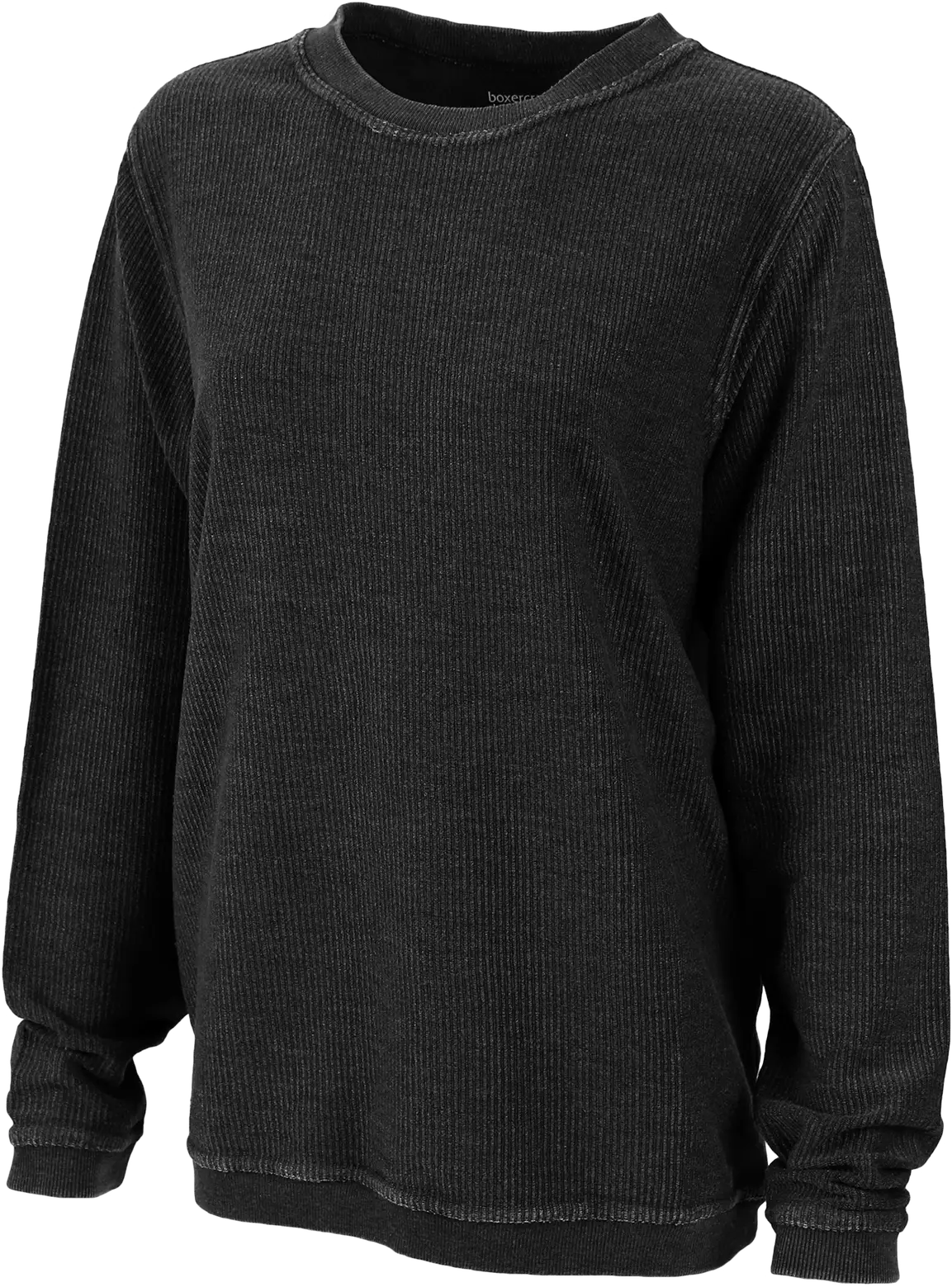 Boxercraft D02 Adult Rally Corduroy Crew Pullover - Black