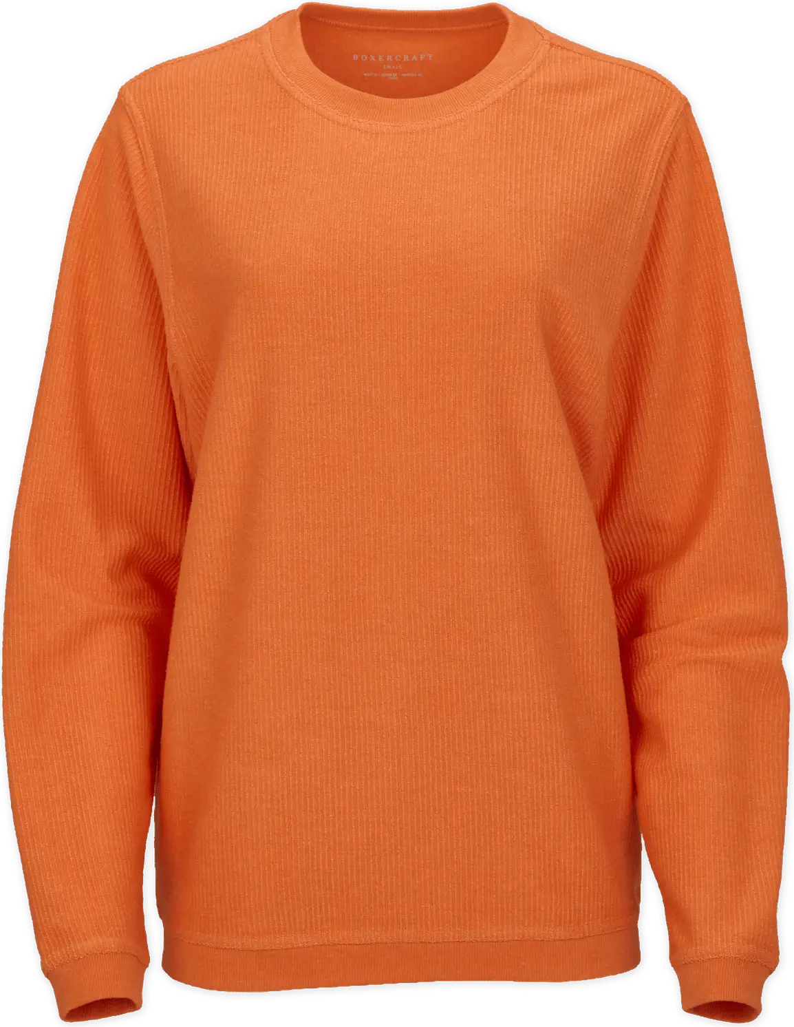 Boxercraft D02 Adult Rally Corduroy Crew Pullover - Orange - Xs