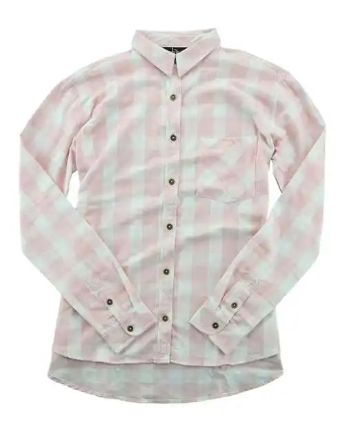 Boxercraft F50 Women’s Flannel Shirt - Pale Pink Natural Buffalo