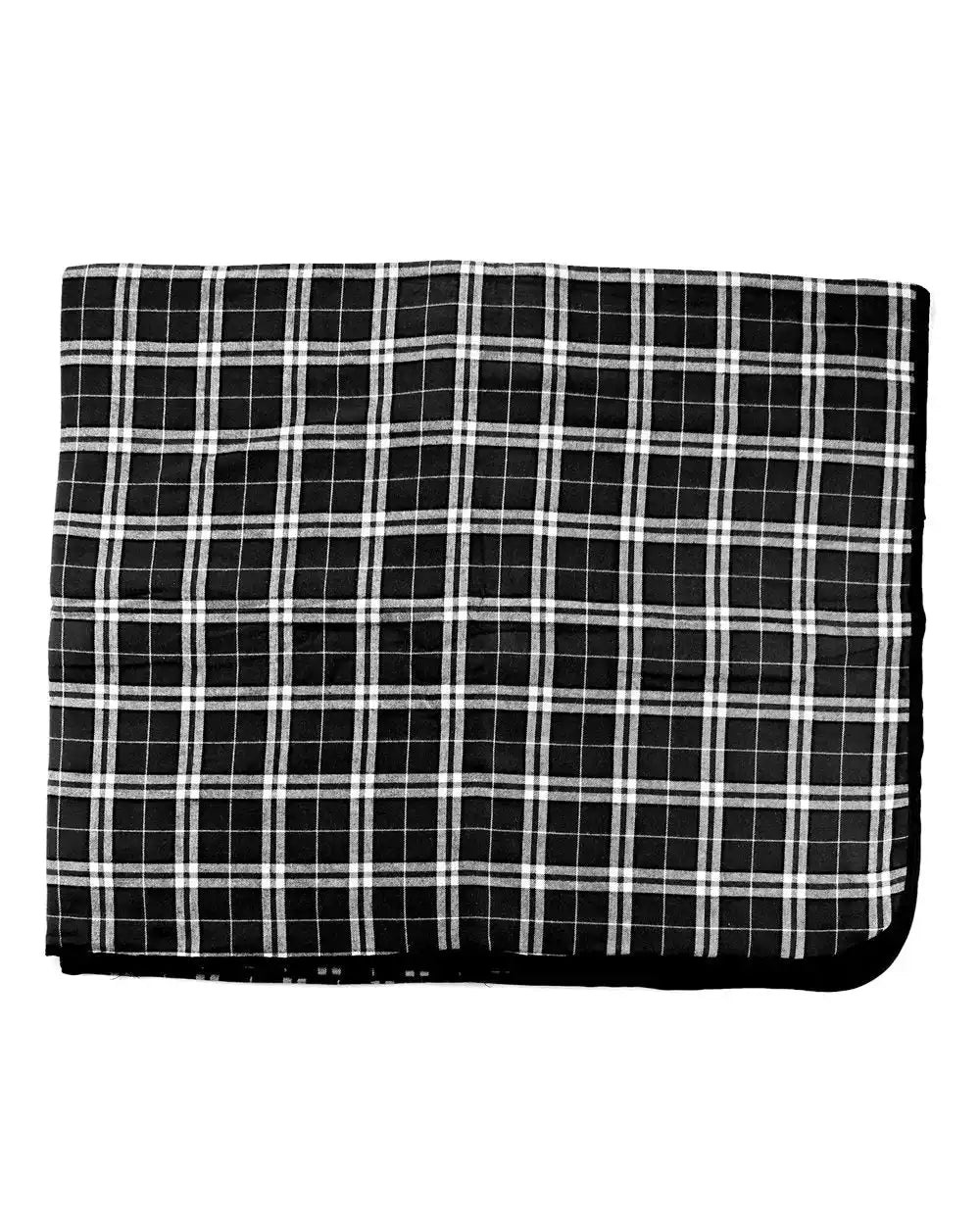 Boxercraft Fb250 Flannel Blanket - Black White - Black/ / Osfa