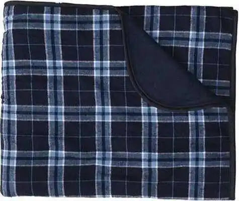 Boxercraft Fb250 Flannel Blanket - Navy Columbia - Blue / one Size Fits Most