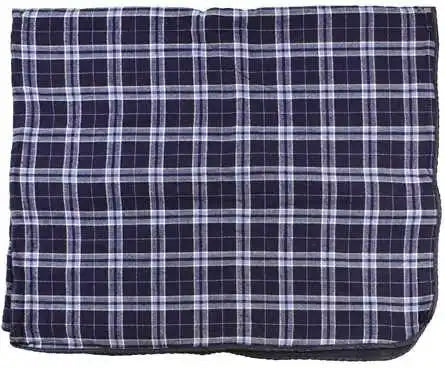 Boxercraft Fb250 Flannel Blanket - Navy Silver - Gray / Osfm