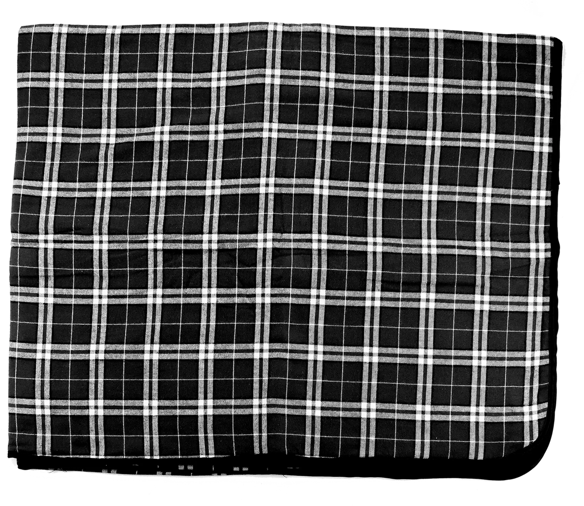 Boxercraft Fb250 Premium Flannel Blanket - Black White Plaid