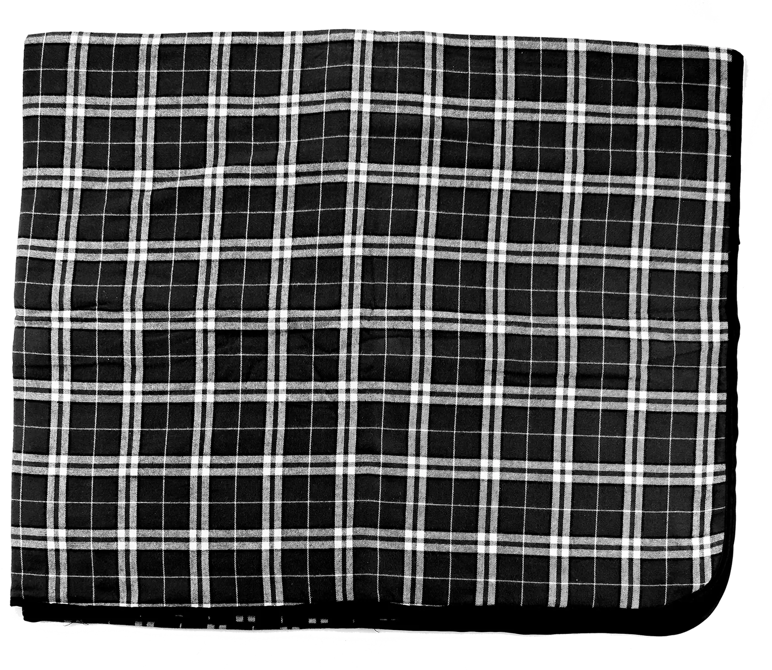 Boxercraft Fb250 Premium Flannel Blanket - Black White Plaid