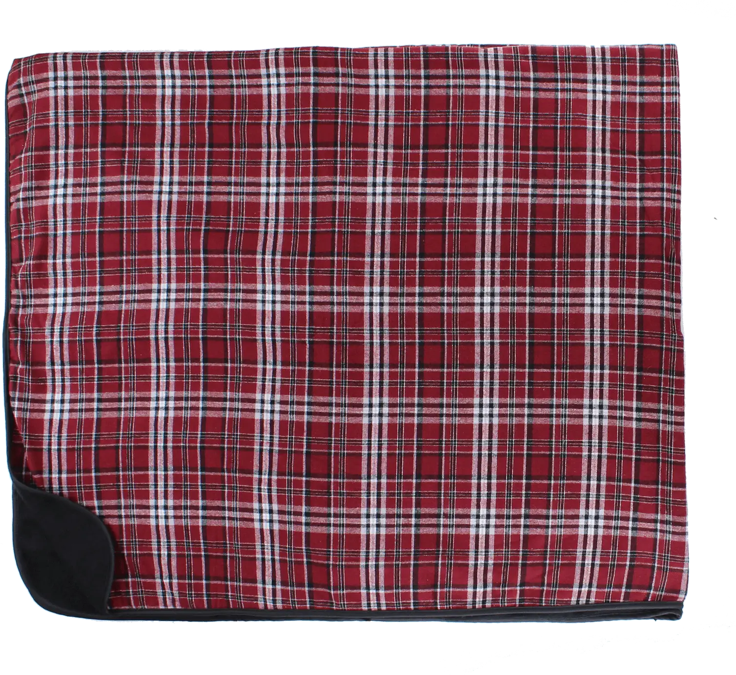 Boxercraft Fb250 Premium Flannel Blanket - Garnet Black Plaid - Red Gray