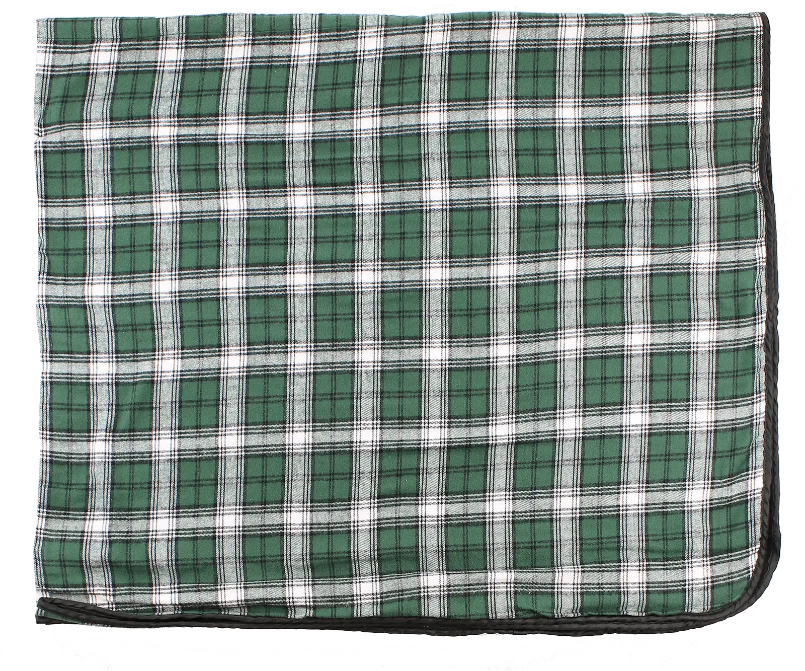 Boxercraft Fb250 Premium Flannel Blanket - Green White Plaid Black
