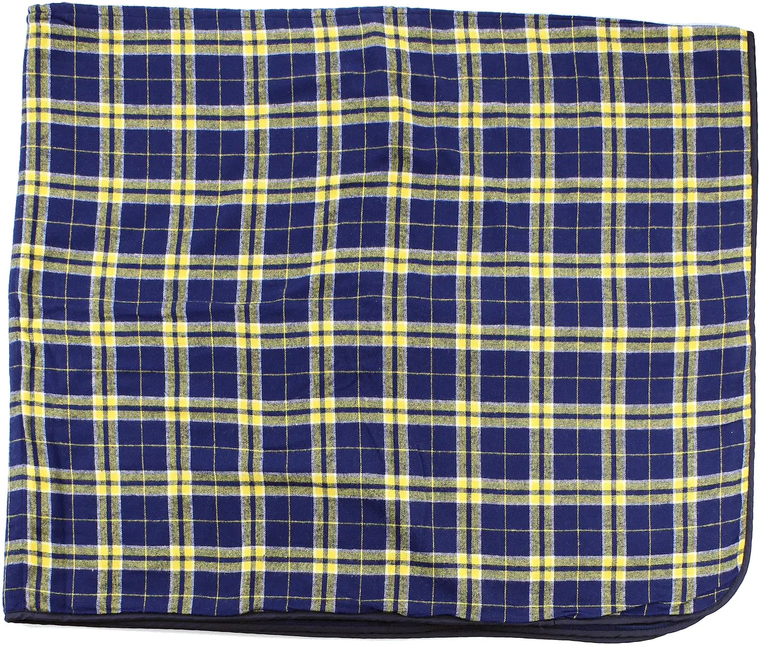 Boxercraft Fb250 Premium Flannel Blanket - Navy Gold Plaid