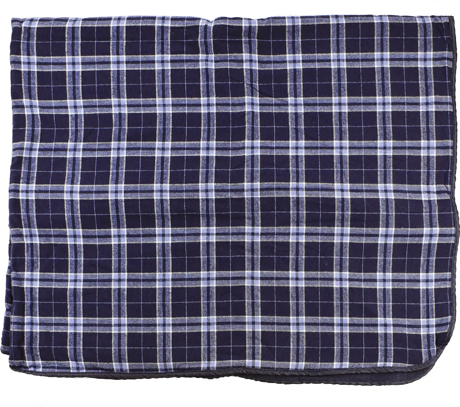 Boxercraft Fb250 Premium Flannel Blanket - Navy Silver Plaid