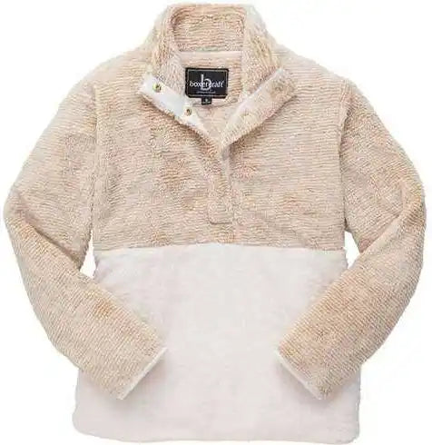 Boxercraft Fz01 Fuzzy Fleece Pullover - Camel Stripe Natural