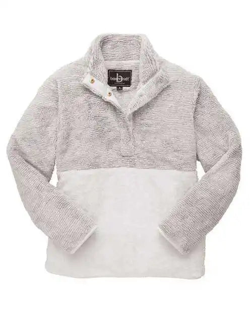 Boxercraft Fz01 Fuzzy Fleece Pullover - Oxford Stripe Natural