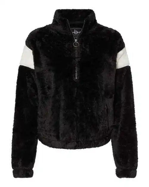 Boxercraft Fz04 Women’s Remy Fuzzy Fleece Pullover Black Natural