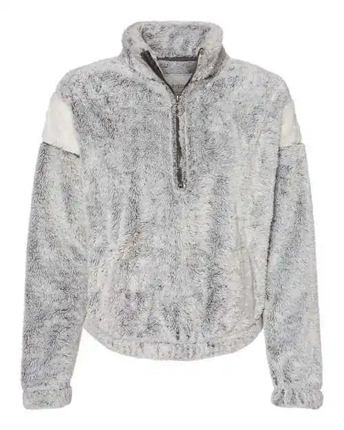 Boxercraft Fz04 Women’s Remy Fuzzy Fleece Pullover Frosty Grey Natural