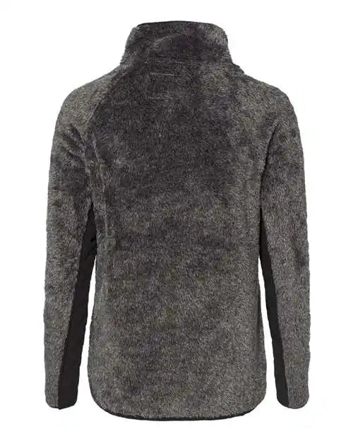 Boxercraft Fz06 Women’s Quilted Fuzzy Fleece Pullover - Black Pepper