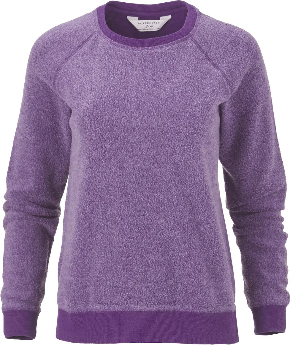 Boxercraft K01s Fleece out Crew - Purple - Ladies Xs