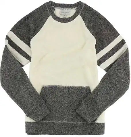 Boxercraft L04 Women’s Cozy Contrast Fleece Pullover Grey Oatmeal