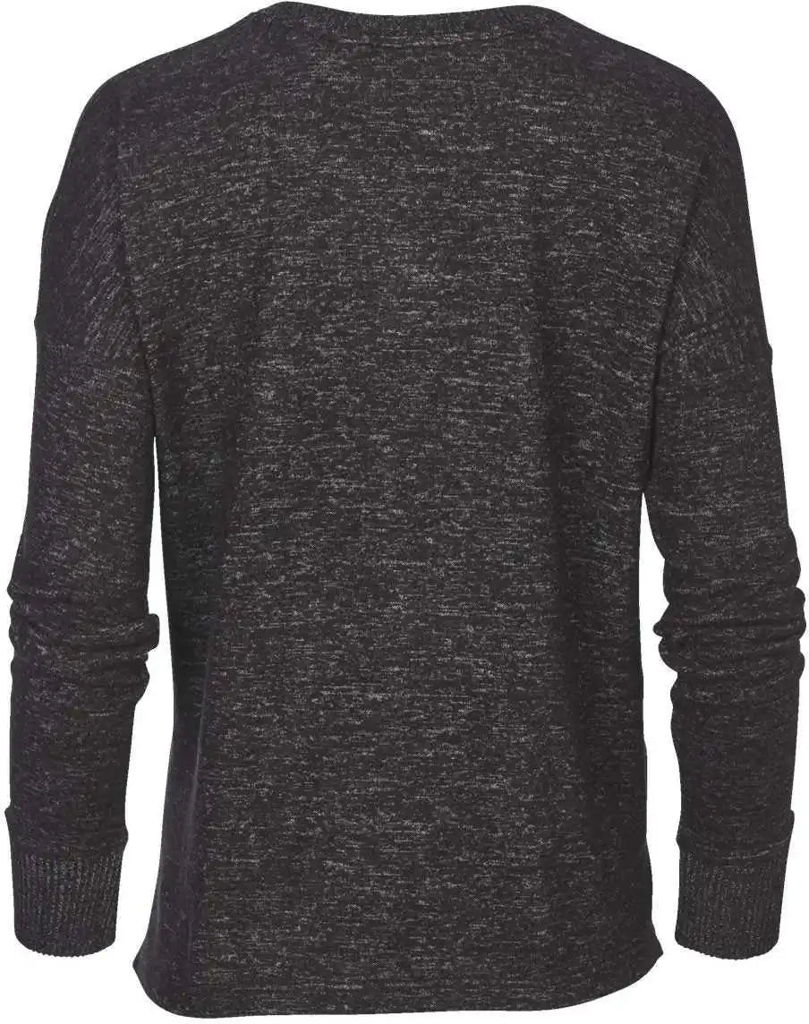 Boxercraft L06 Women’s Cuddle Fleece Boxy Crewneck Pullover - Black Heather
