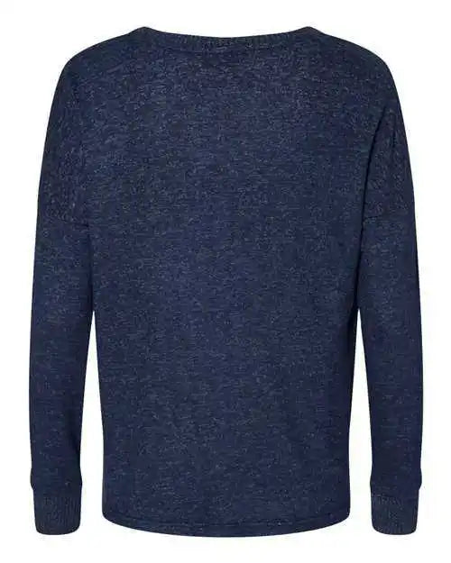 Boxercraft L06 Women’s Cuddle Fleece Boxy Crewneck Pullover - Navy