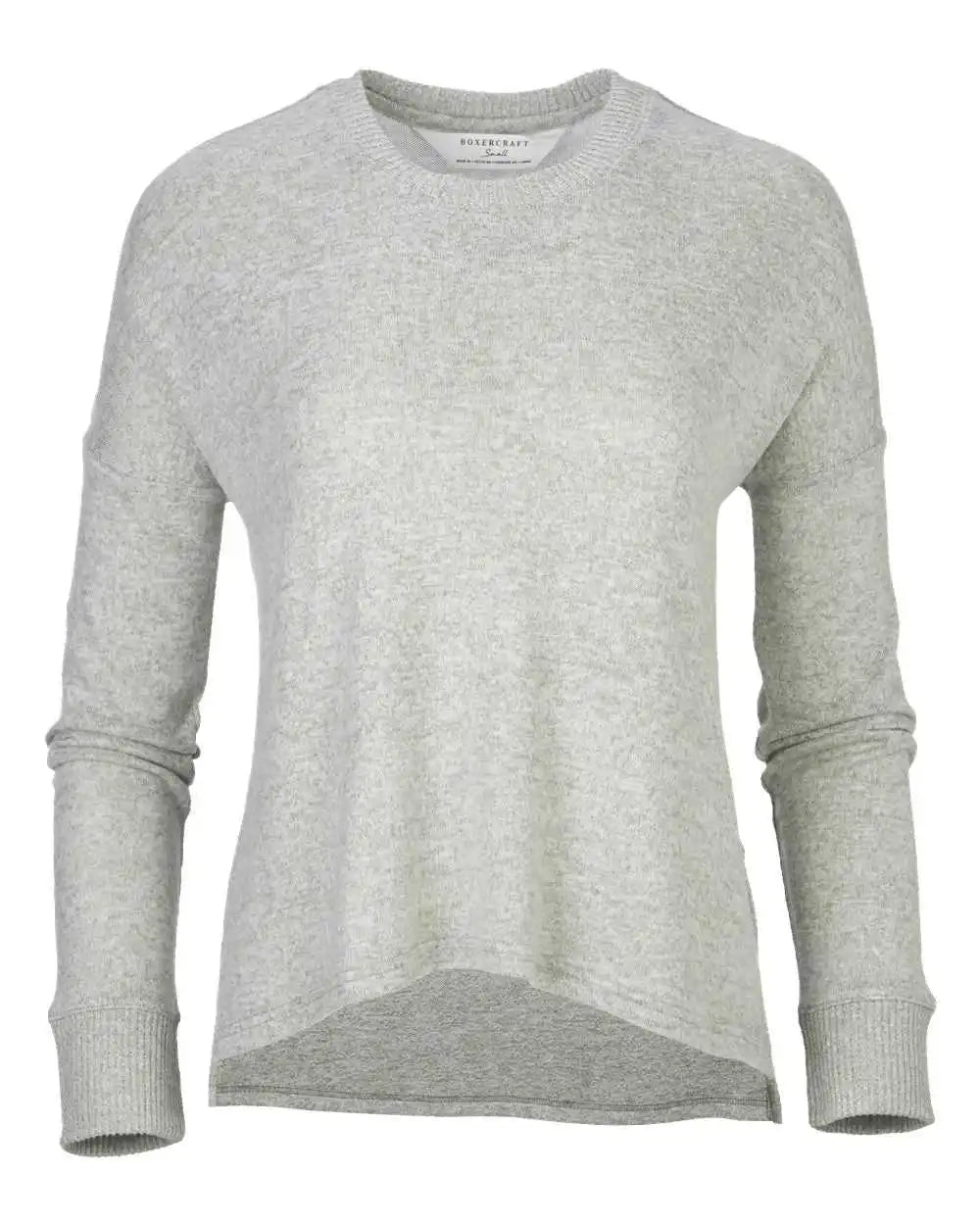 Boxercraft L06 Women’s Cuddle Fleece Boxy Crewneck Pullover Sage Heather