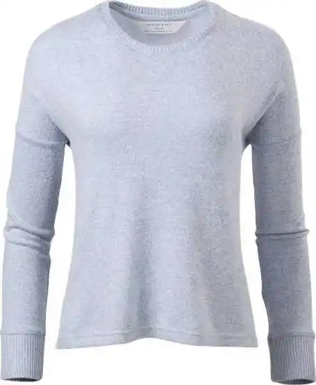 Boxercraft L06 Women’s Cuddle Fleece Boxy Crewneck Pullover - Sky Blue Heather
