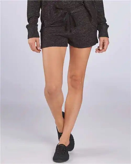 Boxercraft L11 Women’s Cuddle Fleece Shorts - Black Heather