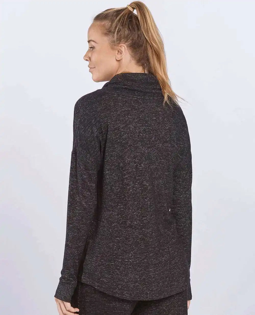 Boxercraft L12 Women’s Cuddle Cowl Pullover - Black Heather