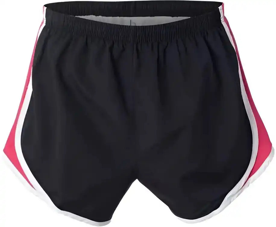 Boxercraft P62 Womens Velocity 3 1 2’’ Running Shorts Black White Fuchsia