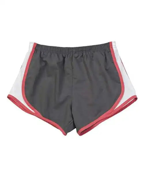 Boxercraft P62 Womens Velocity 3 1 2’’ Running Shorts - Grey Coral White