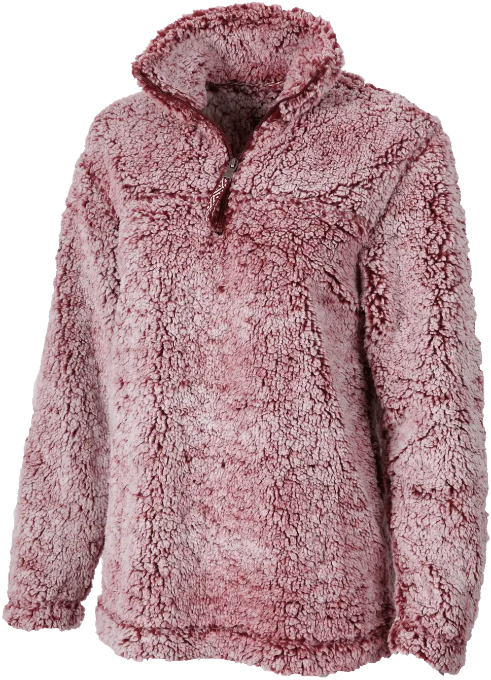 Boxercraft Q10 Adult Sherpa Quarter Zip Pullover - Frosty Garnet
