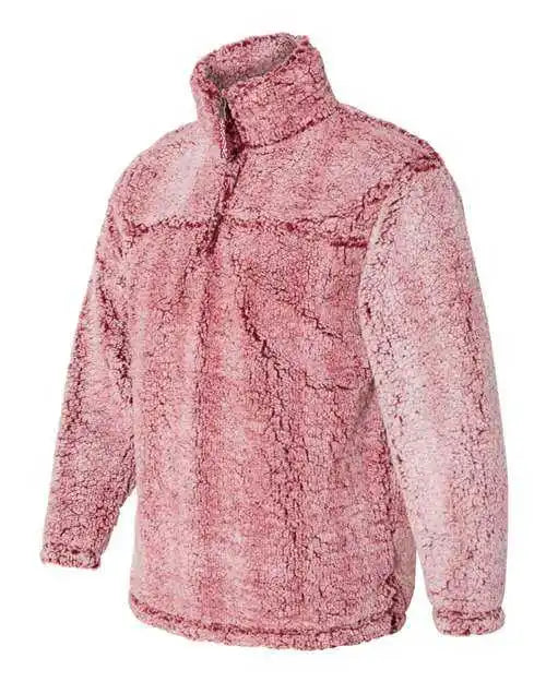 Boxercraft Q10 Unisex Sherpa Fleece Quarter-zip Pullover - Frosty Garnet