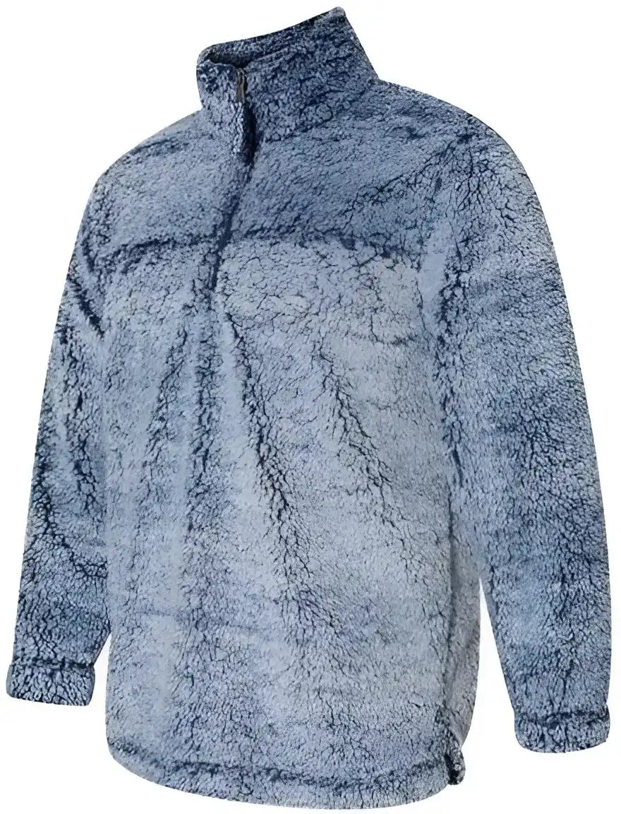 Boxercraft Q10 Unisex Sherpa Fleece Quarter Zip Pullover Frosty Navy