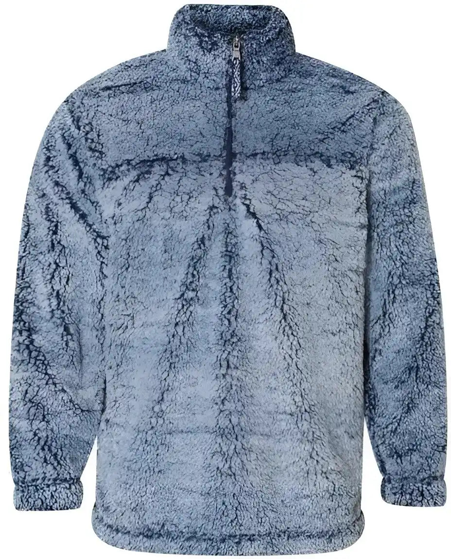 Boxercraft Q10 Unisex Sherpa Fleece Quarter Zip Pullover Frosty Navy