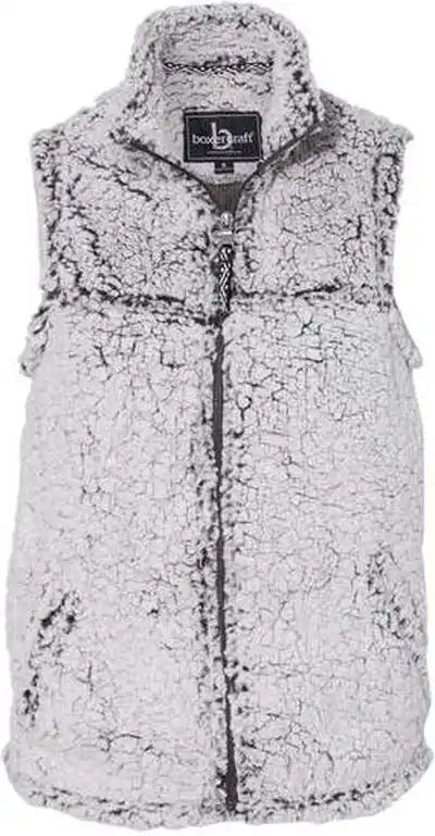 Boxercraft Q11 Womens Sherpa Full-zip Vest - Frosty Grey