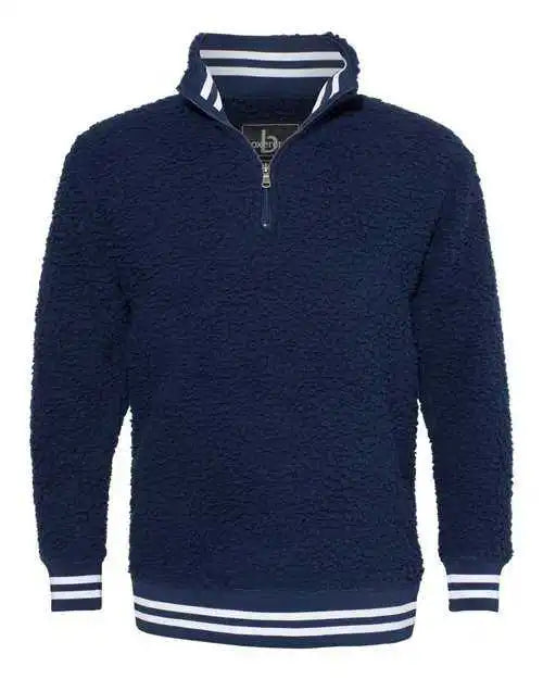 Boxercraft Q20 Varsity Sherpa Quarter-zip Pullover - Navy