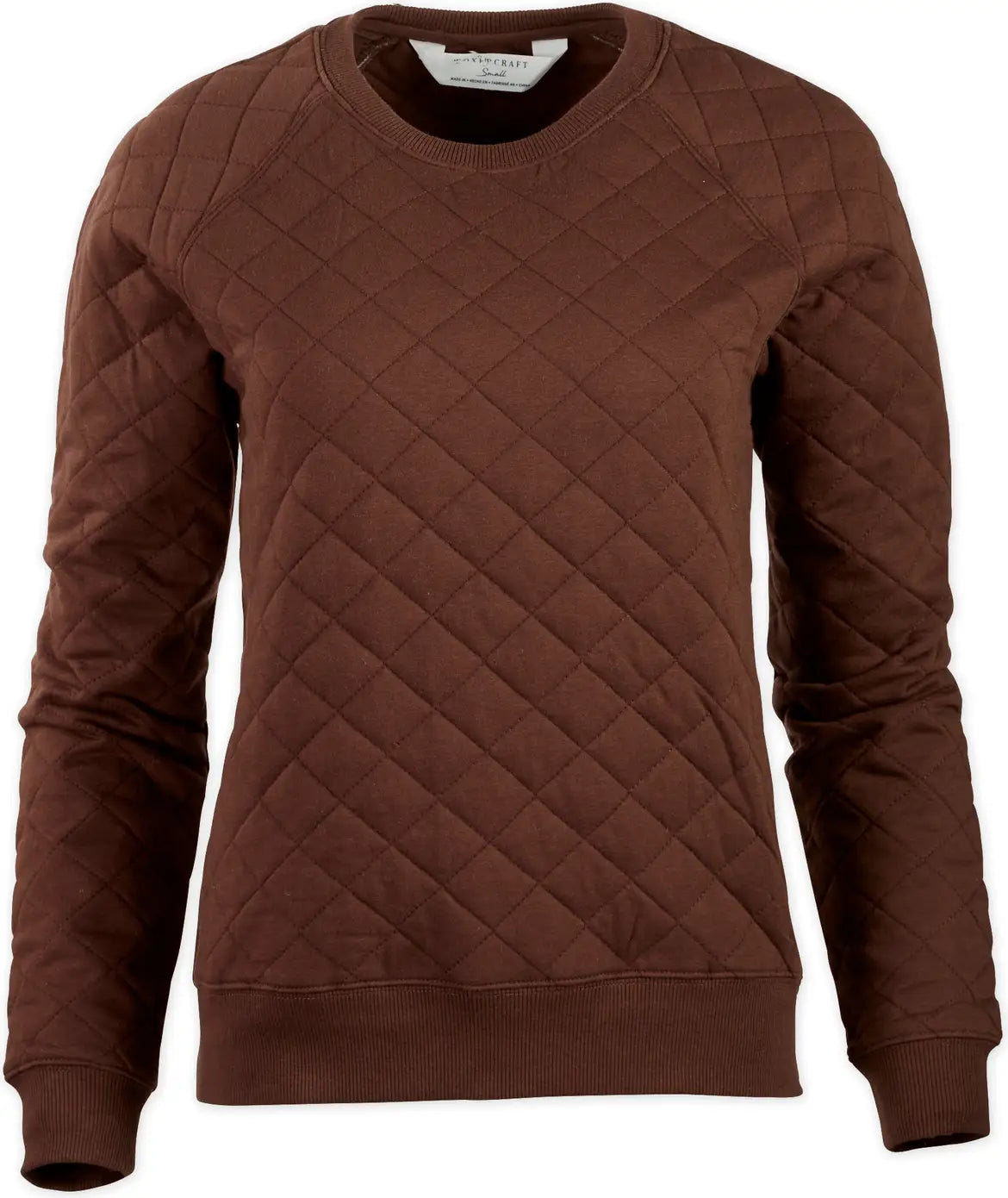 Boxercraft R08 Quilted Crew - Espresso - Coffee / Ladies Xs