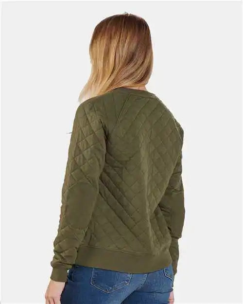 Boxercraft R08 Women’s Quilted Pullover - Olive
