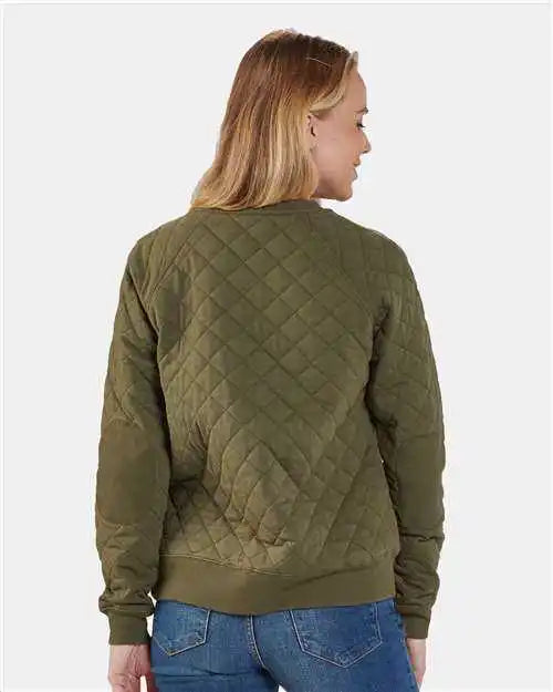 Boxercraft R08 Women’s Quilted Pullover - Olive