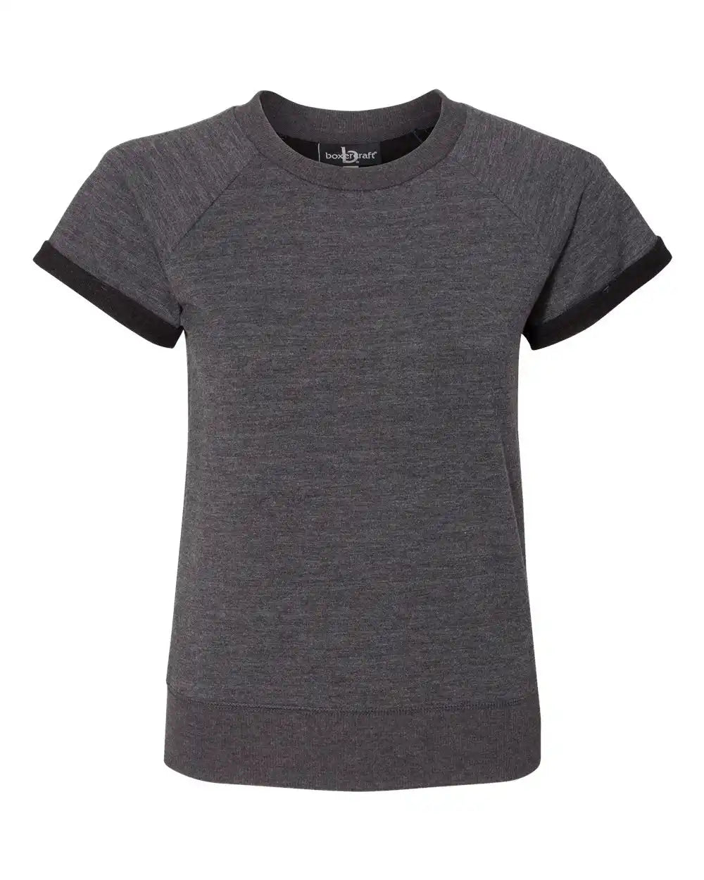 Boxercraft R32 Women’s Sweetheart French Terry Short Sleeve Pullover - Charcoal - Xs